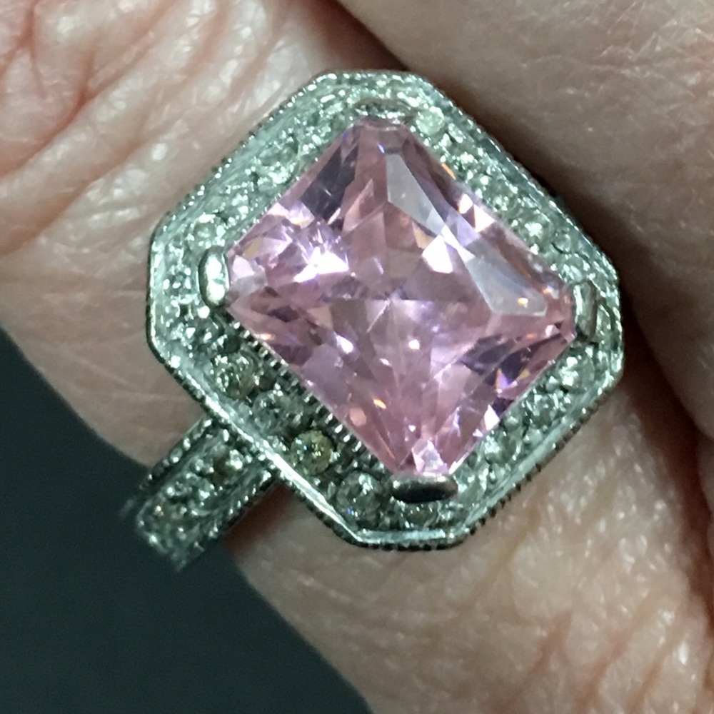 SILVER AND DIAMOND RING